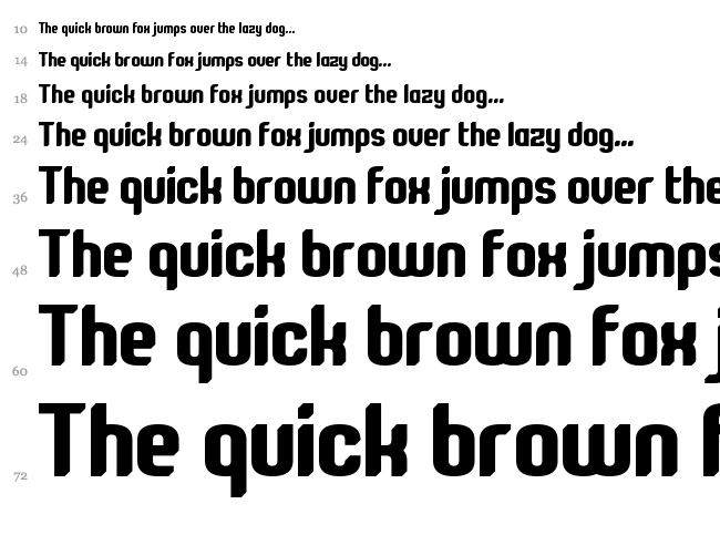 Four Mad Dogs font waterfall